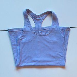 Lululemon lavender tank with open back detail